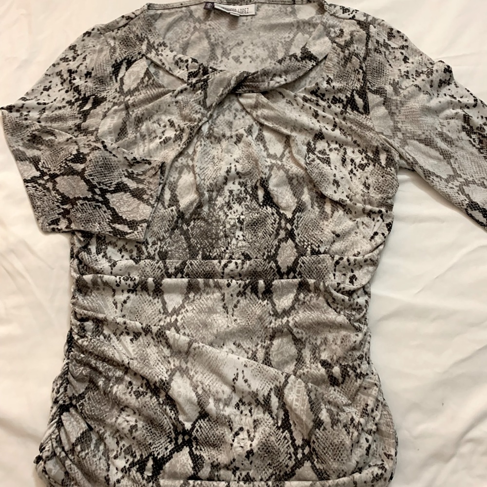Jennifer Lopez Snake Print Stretchy Top - M